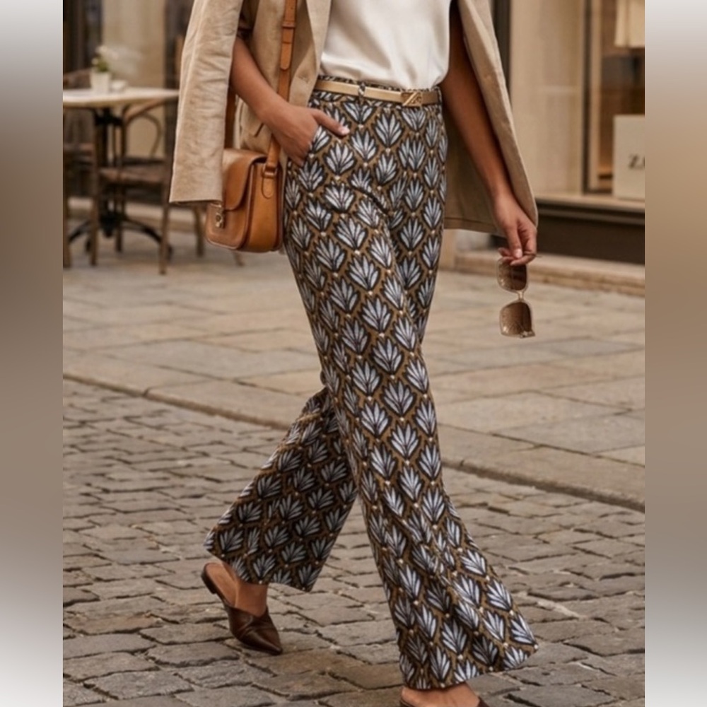 Zara Patterned pants - Blue & Brown